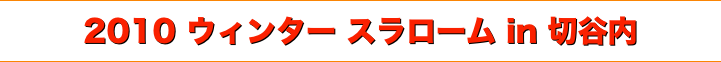 title 2010 ウィンタースラローム in 切谷内
