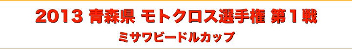 title 2013 青森県 モトクロス選手権 第１戦　ミサワビードルカップ