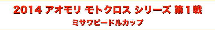 title 2014 アオモリ モトクロスシリーズ 第１戦 ミサワビードルカップ